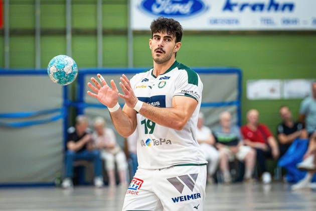 08.08.2026, xovx, Handball Lindencup, HSG Wetzlar - HSC 2000 Coburg Doruk Pehlivan (HSG Wetzlar) Linden Stadthalle Hessen Deutschland (DE) *** August 8, 2026, xovx, Lindencup Handball Tournament, HSG Wetzlar vs. HSC 2000 Coburg, Doruk Pehlivan, HSG Wetzlar, Linden Stadthalle, Hesse, Germany, DE