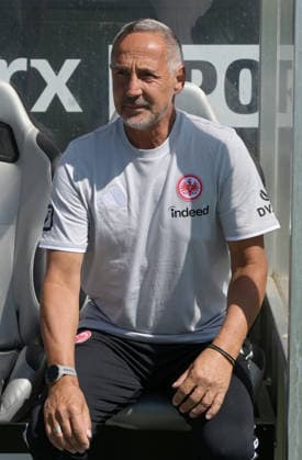 Eintracht Frankfurt. Trainer. Adi Hütter fotografiert beim Fußball Test Spiel Eintracht Frankfurt gegen Hull City am 8.8.2026 in Frankfurt. (DFL DFB REGULATIONS PROHIBIT ANY USE OF PHOTOGRAPHS as IMAGE SEQUENCES and or QUASI-VIDEO) *** Eintracht Frankfurt coach Adi Hütter is photographed during the Eintracht Frankfurt vs. Hull City soccer exhibition match on August 8, 2026, in Frankfurt. DFL and DFB regulations prohibit any use of photographs as image sequences and or quasi-video.