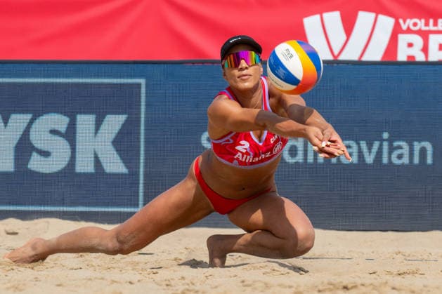 HAMBURG, GERMANY - AUGUST 8: Brandie Wilkerson (Player No. 2, CAN) during the Beach Pro Tour - Elite 16 at Hamburg on August 8, 2026 in Hamburg, Germany. Germany Copyright: xPeterxWeberx