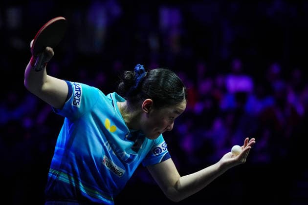 (260809) -- YOKOHAMA, Aug. 9, 2026 -- Harimoto Miwa of Japan serves during the women s singles semifinal match between Harimoto Miwa of Japan and Wang Yidi of China at the WTT Champions Yokohama 2026 in Yokohama, Japan, Aug. 9, 2026. ) (SP)JAPAN-YOKOHAMA Table tennis, Tischtennis WTT CHAMPIONS YOKOHAMA-WOMEN S SINGLES JiaxHaocheng 