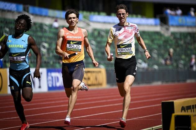 Belgian U20 Paul Noirhomme (Men s 4x400 Metres Relay) is pictured in action during the World Athletics U20 Championships, Sunday 9 August 2026, in Eugene, USA. The world championships take place from 5 to 9 August. THOMASxWINDESTAM  x182997881x