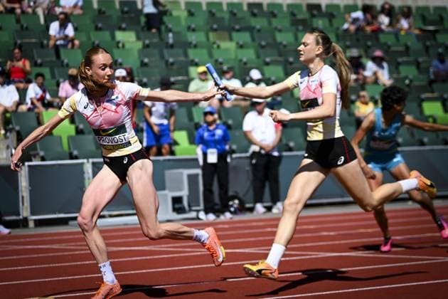Belgian U20 Sterre Provost (Women s 4x400 Metres Relay) is pictured in action during the World Athletics U20 Championships, Sunday 9 August 2026, in Eugene, USA. The world championships take place from 5 to 9 August. THOMASxWINDESTAM  x182997857x