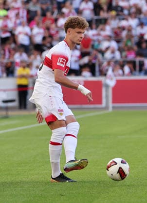Stuttgart , VfB Stuttgart Saisoneröffnung VfB Stuttgart vs. Everton FC, Lazar Jovanovic (VfB)