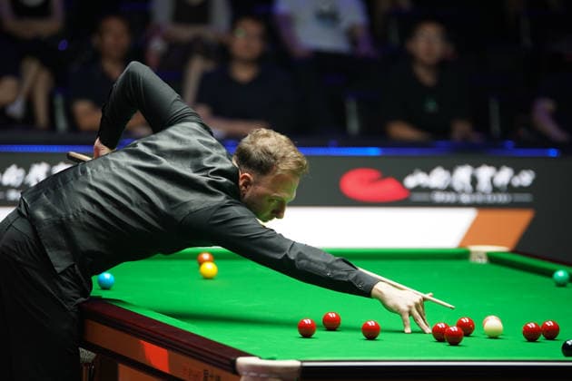 TAIYUAN, CHINA - AUGUST 09: Judd Trump of England plays a shot in the Round 1 match against Noppon Saengkham of Thailand on day 2 of the 2026 China Open (officially the 2026 Satuo China Open) at the Riverside Sports Centre on August 9, 2026 in Taiyuan, Shanxi Province of China.  Copyright: xTaixChengzhex 111658963821