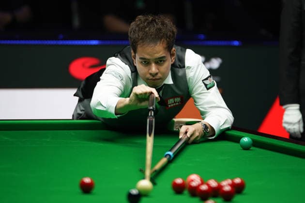 TAIYUAN, CHINA - AUGUST 09: Noppon Saengkham of Thailand plays a shot in the Round 1 match against Judd Trump of England on day 2 of the 2026 China Open (officially the 2026 Satuo China Open) at the Riverside Sports Centre on August 9, 2026 in Taiyuan, Shanxi Province of China.  Copyright: xTaixChengzhex 111658963816