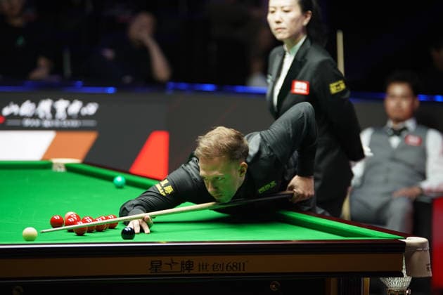 TAIYUAN, CHINA - AUGUST 09: Judd Trump of England plays a shot in the Round 1 match against Noppon Saengkham of Thailand on day 2 of the 2026 China Open (officially the 2026 Satuo China Open) at the Riverside Sports Centre on August 9, 2026 in Taiyuan, Shanxi Province of China.  Copyright: xTaixChengzhex 111658963817