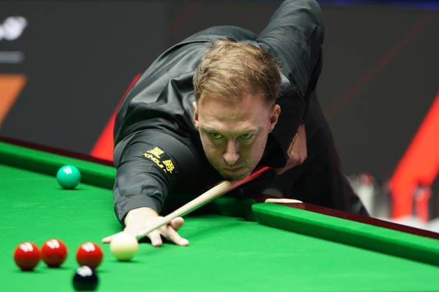 TAIYUAN, CHINA - AUGUST 09: Judd Trump of England plays a shot in the Round 1 match against Noppon Saengkham of Thailand on day 2 of the 2026 China Open (officially the 2026 Satuo China Open) at the Riverside Sports Centre on August 9, 2026 in Taiyuan, Shanxi Province of China.  Copyright: xTaixChengzhex 111658963819
