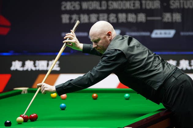 TAIYUAN, CHINA - AUGUST 09: Anthony McGill of Scotland plays a shot in the first round match against Xiao Guodong of China on day 2 of the 2026 World Snooker Tour China Open at Taiyuan Binhe Sports Center on August 9, 2026 in Taiyuan, Shanxi Province of China.  Copyright: xTaixChengzhex 111658964115
