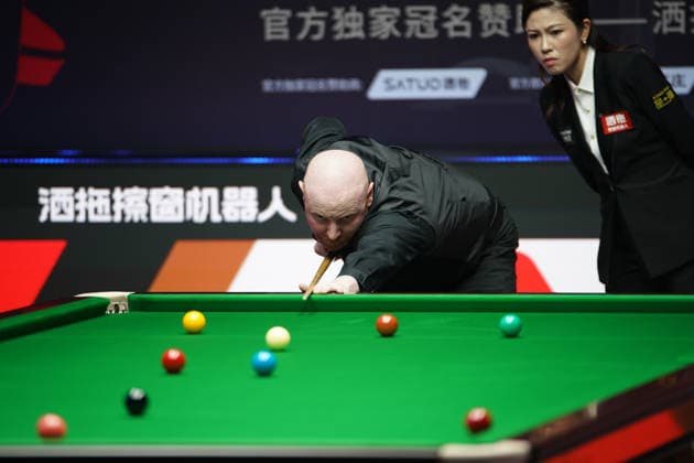 TAIYUAN, CHINA - AUGUST 09: Anthony McGill of Scotland plays a shot in the first round match against Xiao Guodong of China on day 2 of the 2026 World Snooker Tour China Open at Taiyuan Binhe Sports Center on August 9, 2026 in Taiyuan, Shanxi Province of China.  Copyright: xTaixChengzhex 111658964105