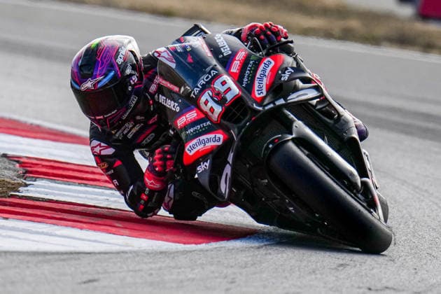 Jorge Martin (Spain) of the Aprilia Racing ( 89) during MotoGP Warm Up at Round 12 of the 2026 Qatar Airways Grand Prix of Great Britain at Silverstone Circuit, Towcester, England on the 9 August 2026.  Copyright: xDavidxHornx PMI-7310-0214