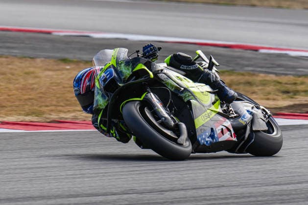 Ai Ogura (Japan) of the SuperFile Trackhouse MotoGP Team ( 79) during MotoGP Warm Up at Round 12 of the 2026 Qatar Airways Grand Prix of Great Britain at Silverstone Circuit, Towcester, England on the 9 August 2026.  Copyright: xDavidxHornx PMI-7310-0220