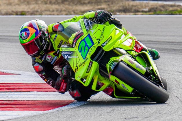 Franco Morbidelli (Italy) of the Pertamina Enduro VR46 Racing Team ( 21) during MotoGP Warm Up at Round 12 of the 2026 Qatar Airways Grand Prix of Great Britain at Silverstone Circuit, Towcester, England on the 9 August 2026.  Copyright: xDavidxHornx PMI-7310-0222