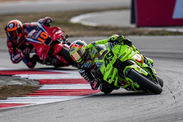 Fabio Di Giannantonio (Italy) of the Pertamina Enduro VR46 Racing Team ( 49) during MotoGP Warm Up at Round 12 of the 2026 Qatar Airways Grand Prix of Great Britain at Silverstone Circuit, Towcester, England on the 9 August 2026.  Copyright: xDavidxHornx PMI-7310-0227