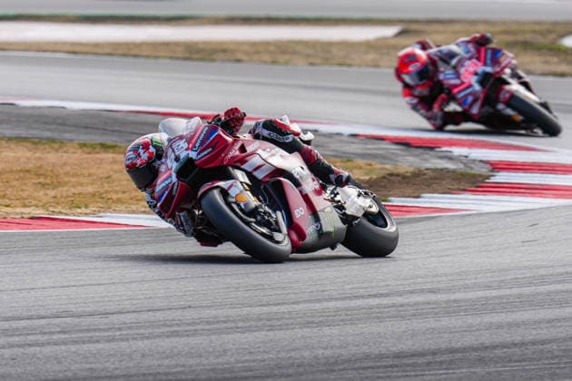 Francesco Bagnaia (Italy) of the Ducati Lenovo Team ( 63) during MotoGP Warm Up at Round 12 of the 2026 Qatar Airways Grand Prix of Great Britain at Silverstone Circuit, Towcester, England on the 9 August 2026.  Copyright: xDavidxHornx PMI-7310-0230