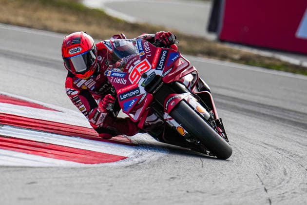 Marc Marquez (Spain) of the Ducati Lenovo Team ( 93) during MotoGP Warm Up at Round 12 of the 2026 Qatar Airways Grand Prix of Great Britain at Silverstone Circuit, Towcester, England on the 9 August 2026.  Copyright: xDavidxHornx PMI-7310-0233