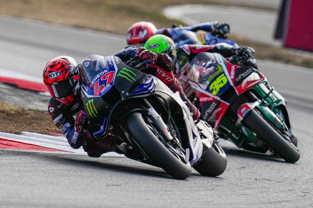 Augusto Fernandez (Spain) of the Yamaha Factory Racing Team ( 47) during MotoGP Warm Up at Round 12 of the 2026 Qatar Airways Grand Prix of Great Britain at Silverstone Circuit, Towcester, England on the 9 August 2026.  Copyright: xDavidxHornx PMI-7310-0235