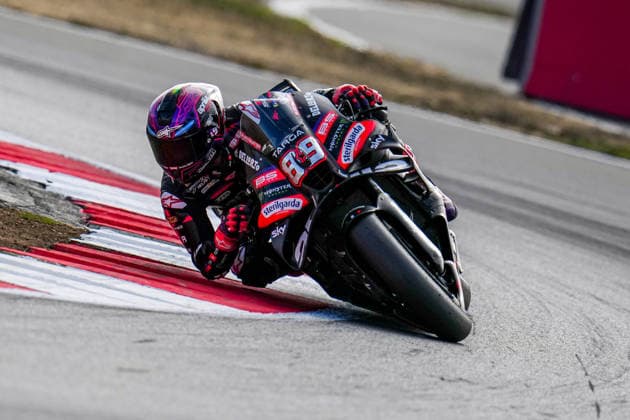 Jorge Martin (Spain) of the Aprilia Racing ( 89) during MotoGP Warm Up at Round 12 of the 2026 Qatar Airways Grand Prix of Great Britain at Silverstone Circuit, Towcester, England on the 9 August 2026.  Copyright: xDavidxHornx PMI-7310-0239
