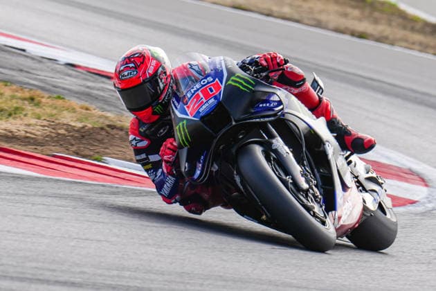 Fabio Quartararo (France) of the Monster Energy Yamaha MotoGP ( 20) during MotoGP Warm Up at Round 12 of the 2026 Qatar Airways Grand Prix of Great Britain at Silverstone Circuit, Towcester, England on the 9 August 2026.  Copyright: xDavidxHornx PMI-7310-0247