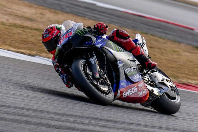 Fabio Quartararo (France) of the Monster Energy Yamaha MotoGP ( 20) during MotoGP Warm Up at Round 12 of the 2026 Qatar Airways Grand Prix of Great Britain at Silverstone Circuit, Towcester, England on the 9 August 2026.  Copyright: xDavidxHornx PMI-7310-0248