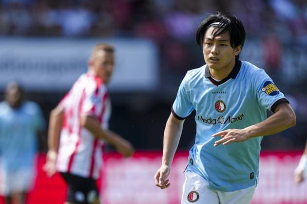 ROTTERDAM , 09-08-2026 , Sparta Stadium Het Kasteel , season 2026 2027 , Dutch Eredivisie football , match between Sparta Rotterdam and Feyenoord , picture shows Feyenoord player Ayase Ueda Sparta - Feyenoord  x205576763x Copyright: