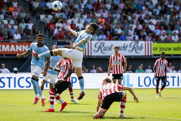 ROTTERDAM - Ayase Ueda of Feyenoord during the Dutch Eredivisie match between Sparta Rotterdam and Feyenoord at Sparta Stadion Het Kasteel on August 9, 2026 in Rotterdam, the Netherlands. BAS CZERWINSKI ANP Eredivisie 2026 27 xVIxANPxSportx xxANPxIVx 565145641 originalFilename: 565145641.jpg