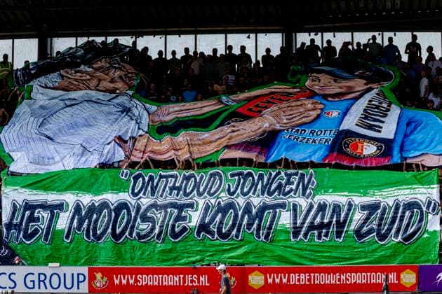 ROTTERDAM - Supporters of SC Feyenoord Rotterdam during the Vriendenloterij Eredivisie match between Sparta and Feyenoord at Stadion Het Kasteel on August 9, 2026 in Rotterdam, the Netherlands. (Photo by DeFodi Images) - *** ROTTERDAM Supporters of SC Feyenoord Rotterdam during the Vriendenloterij Eredivisie match between Sparta and Feyenoord at Stadion Het Kasteel on August 9, 2026, in Rotterdam, the Netherlands. Photo by DeFodi Images