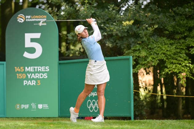Emma Falcher during the fourth and Final round of the PIF London Championship at the Centurion Club, St Albans, UK on 9 August 2026. Copyright: xPhilxHutchinsonx 45320006