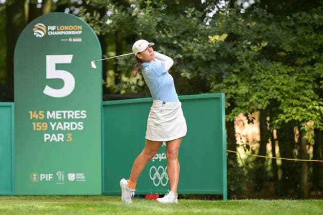 Emma Falcher during the fourth and Final round of the PIF London Championship at the Centurion Club, St Albans, UK on 9 August 2026. Copyright: xPhilxHutchinsonx 45320007