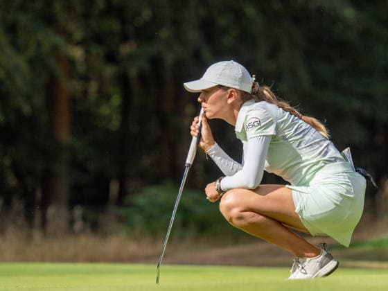 Morgane Mertraux during the fourth and Final round of the PIF London Championship at the Centurion Club, St Albans, UK on 9 August 2026. Copyright: xPhilxHutchinsonx 45320019