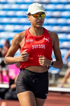 BIRMINGHAM, GREAT BRITAIN - AUGUST 9, 2026 : Audrey WERRO (SUI Switzerland) during the training day before the European Athletics Championships at Alexander Stadium on August 9, 2026 in Birmingham, Great Britain. Nordrhein-Westfalen Great Britain Copyright: xLeahxKohringx