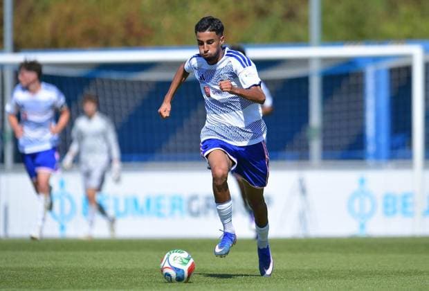 Schalke 04 U19 - MSV Duisburg U19 ** NUR FÜR REDAKTIONELLE ZWECKE ** EDITORIAL USE ONLY **<p>Fußball U19 DFB-Nachwuchsliga - Vorrunde Gruppe H 1.SPIELTAG: Schalke 04 U19 - MSV Duisburg U19 am 09.08.2026 im Parkstadion in Gelsenkirchen Reda Haddou ( MSV Duisburg U19 ) Deutschland Nordrhein-Westfalen Gelsenkirchen Copyright: ThorstenxTillmann *** Schalke 04 U19 vs. MSV Duisburg U19 ** FOR EDITORIAL PURPOSES ONLY ** EDITORIAL USE ONLY ** p Soccer U19 DFB Youth League Preliminary Round Group H Matchday 1 Schalke 04 U19 vs. MSV Duisburg U19 on August 9, 2026, at the Parkstadion in Gelsenkirchen Reda Haddou MSV Duisburg U19 Germany North Rhine-Westphalia Gelsenkirchen Copyright ThorstenxTillmann Copyright: ThorstenxTillmann doc872zufgcupx18plh91gnx ,EDITORIAL USE ONLY