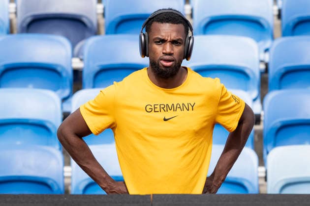 BIRMINGHAM, GREAT BRITAIN - AUGUST 9, 2026 : Lucas ANSAH-PEPRAH (GER Germany) during the training day before the European Athletics Championships at Alexander Stadium on August 9, 2026 in Birmingham, Great Britain. Nordrhein-Westfalen Great Britain Copyright: xLeahxKohringx