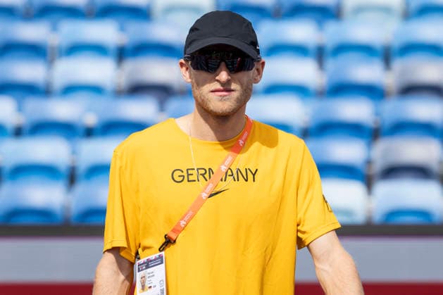 BIRMINGHAM, GREAT BRITAIN - AUGUST 9, 2026 : Florian BREMM (GER Germany) during the training day before the European Athletics Championships at Alexander Stadium on August 9, 2026 in Birmingham, Great Britain. Nordrhein-Westfalen Great Britain Copyright: xLeahxKohringx