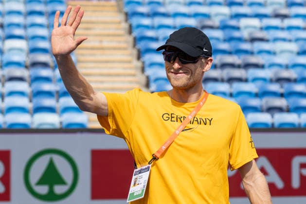 BIRMINGHAM, GREAT BRITAIN - AUGUST 9, 2026 : Florian BREMM (GER Germany) during the training day before the European Athletics Championships at Alexander Stadium on August 9, 2026 in Birmingham, Great Britain. Nordrhein-Westfalen Great Britain Copyright: xLeahxKohringx