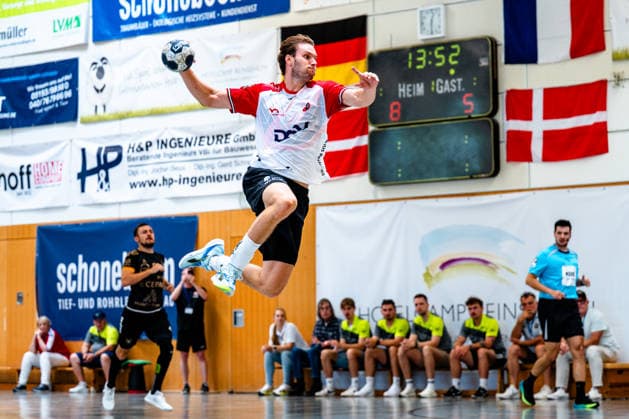 09.08.2026, xdobgx, Handball Heide-Cup 2026, HOJ Elite - Provence Aix v.l. Lauge Hemmingsen (HoJ Elite, 4) beim Wurf, in action, throwing Schneverdingen *** August 9, 2026, xdobgx, 2026 Heide Cup Handball Tournament, HOJ Elite Provence Aix vs. Lauge Hemmingsen HOJ Elite, No. 4 taking a shot, in action, shooting at Schneverdingen