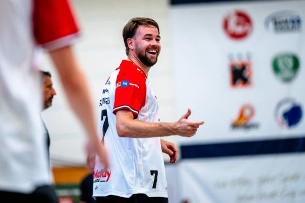 09.08.2026, xdobgx, Handball Heide-Cup 2026, HOJ Elite - Provence Aix v.l. Simen Schönningsen (HoJ Elite, 7) lächelnd, freundlicher Gesichtsausdruck, smiling, friendly expression Schneverdingen *** August 9, 2026, xdobgx, Handball Heide Cup 2026, HOJ Elite Provence Aix vs. Simen Schönningsen HoJ Elite, 7 smiling, friendly expression, smiling, friendly expression, Schneverdingen