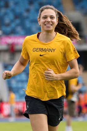 BIRMINGHAM, GREAT BRITAIN - AUGUST 9, 2026 : Caroline JOYEUX (GER Germany) during the warm-up session of the European Athletics Championships at Alexander Stadium on August 9, 2026 in Birmingham, Great Britain. Oregon Great Britain Copyright: xAxelxKohringx