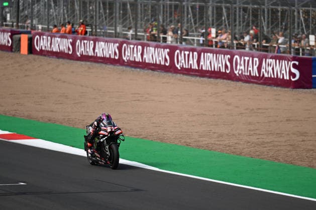 RECORD DATE NOT STATED 9th August 2026; Silverstone Circuit, Northamptonshire, England; 2026 MotoGP Grand Prix of Great Britain, Race Day; Jorge Martin of Aprilia Racing during the warm up SimonxWest