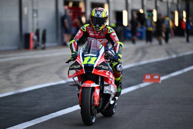 RECORD DATE NOT STATED 9th August 2026; Silverstone Circuit, Northamptonshire, England; 2026 MotoGP Grand Prix of Great Britain, Race Day; Diogo Moreira of Pro Honda LCR enters the pit lane after warmup SimonxWest