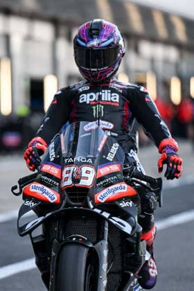 RECORD DATE NOT STATED 9th August 2026; Silverstone Circuit, Northamptonshire, England; 2026 MotoGP Grand Prix of Great Britain, Race Day; Jorge Martin of Aprilia Racing enters the pit lane after warmup SimonxWest