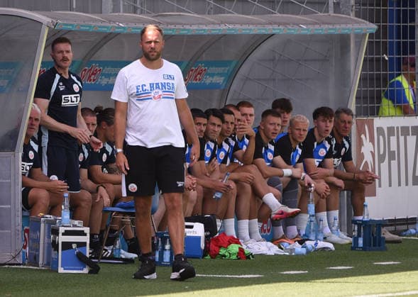 09.08.2026, xhbx, Fussball 3.Liga, TSG 1899 Hoffenheim U23 - Hansa Rostock v.l. Trainer Daniel Brinkmann (Hansa Rostock) (DFL DFB REGULATIONS PROHIBIT ANY USE OF PHOTOGRAPHS as IMAGE SEQUENCES and or QUASI-VIDEO) Hoffenheim *** August 9, 2026, xhbx, Soccer 3rd Division, TSG 1899 Hoffenheim U23 vs. Hansa Rostock; Coach Daniel Brinkmann, Hansa Rostock; DFL and DFB regulations prohibit any use of photographs as image sequences and or quasi-video; Hoffenheim