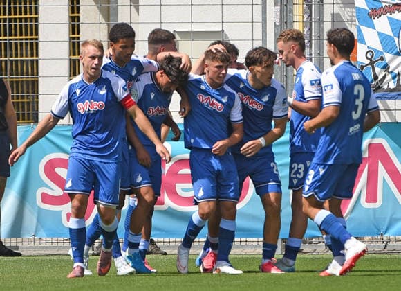 09.08.2026, xhbx, Fussball 3.Liga, TSG 1899 Hoffenheim U23 - Hansa Rostock v.l. Torjubel, Goal celebration, celebrate the goal 1:1 durch Yasin Zor (TSG 1899 Hoffenheim U23) (DFL DFB REGULATIONS PROHIBIT ANY USE OF PHOTOGRAPHS as IMAGE SEQUENCES and or QUASI-VIDEO) Hoffenheim *** August 9, 2026, xhbx, Soccer 3rd Division, TSG 1899 Hoffenheim U23 vs. Hansa Rostock – Goal celebration, Goal celebration, celebrating the goal 1–1 by Yasin Zor, TSG 1899 Hoffenheim U23. DFL and DFB regulations prohibit any use of photographs as image sequences and or quasi-video. Hoffenheim