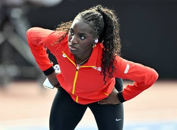Belgian Yanla Ndjip-Nyemeck pictured during a training session in preparation of the European Athletics Championships (August 10ï¿½18), in Birmingham, United Kingdom, on Sunday 09 August 2026. ERICxLALMAND  x183011934x
