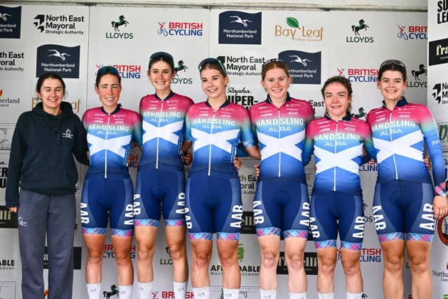 2026 Curlew Cup - 2026 British Cycling Lloyds Women s National Road Series Picture by Olly Hassell SWpix.com - 10 08 2026 - Cycling - 2026 British Cycling Lloyds Women™s National Road Series - 2026 Curlew Cup - Stamfordham, Northumberland, England - Handsling Alba Development Road Team wins best team Stamfordham England Copyright: x xSWpix.comx(t axPhotographyxHubxLtd)xOllyxHassell SWpix.comx SWP-3030-17918