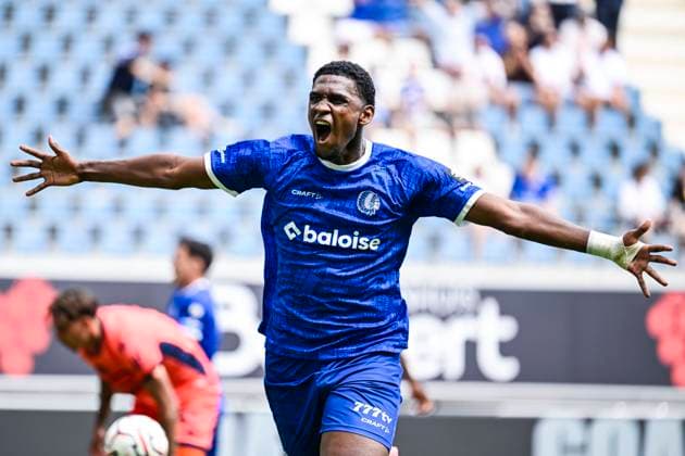 KAA Gent v KV Mechelen - Jupiler Pro League GENT, BELGIUM - AUGUST 09 : Vergara Josue forward of KAA Gent celebrates after scoring during the Jupiler Pro League match between KAA Gent and KV Mechelen on August 9, 2026 in Gent, Belgium, 09 08 2026 Gent Belgium  Copyright: xTgox