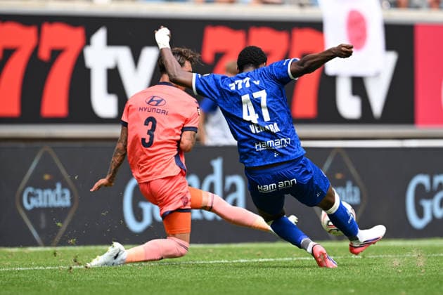 260809 AA Gent vs KV Mechelen Josue Vergara (47) of AA Gent scores the 2-0 goal during the Jupiler Pro League season 2026 - 2027 matchday 1 game between AA Gent and KV Mechelen on August 9 , 2026 in Gent, Belgium. (Photo by David Catry Isosport) Gent Belgium  Copyright: xDavidxCatryx 20260809DC2_9538
