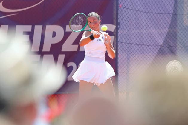 Leipzig Open 2026, ITF-Finale: Ida Wobker vs. Irene Burillo, 09.08.2026 Ida Wobker (Deutschland GER) im Finale. Leipzig Open 2026, ITF World Tennis Tour, 09.08.2026 auf der Anlage des Leipziger Tennisclubs 1990 in der Sportforum-Nordanlage. *** Leipzig Open 2026, ITF Final: Ida Wobker vs. Irene Burillo, August 9, 2026—Ida Wobker (Germany, GER) in the final of the Leipzig Open 2026, ITF World Tennis Tour, August 9, 2026, at the Leipzig Tennis Club 1990 on the Sportforum Nordanlage grounds Copyright: xBEAUTIFULxSPORTS JanxKaeferx