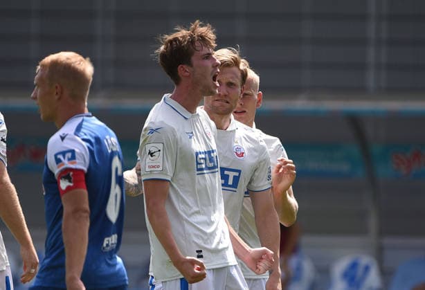 09.08.2026, xhbx, Fussball 3.Liga, TSG 1899 Hoffenheim U23 - Hansa Rostock v.l. Torjubel, Goal celebration, celebrate the goal 2:3 durch Bernie Lennemann (Hansa Rostock) (DFL DFB REGULATIONS PROHIBIT ANY USE OF PHOTOGRAPHS as IMAGE SEQUENCES and or QUASI-VIDEO) Hoffenheim *** August 9, 2026, xhbx, Soccer 3rd Division, TSG 1899 Hoffenheim U23 vs. Hansa Rostock – Goal celebration, Goal celebration, celebrating the goal 2-3 by Bernie Lennemann, Hansa Rostock. DFL and DFB regulations prohibit any use of photographs as image sequences and or quasi-video. Hoffenheim