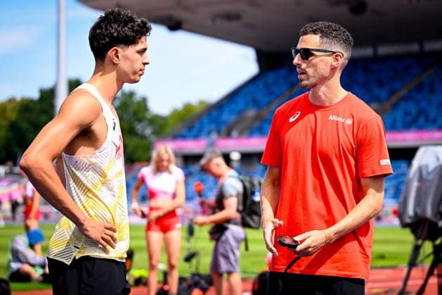 European Athletics Championships Birmingham 2026 - Media Activities 09 08 2026 BIRMINGHAM, ENGLAND - AUGUST 09 : Sacoor Jonathan (BEL) and Borlee Kevin during a training session ahead of the Birmingham 2026 European Athletics Championships on August 09, 2026 in Birmingham, England, 09 08 2026  Copyright: xTomasxSiskx