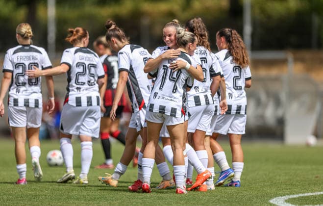 GER, Frankfurt, Eintracht Frankfurt II vs FC Ingolstadt, DFB, 2. Bundesliga, Fussball, Spielzeit 2026 2027, Stadion am Brentanobad, 2. Spieltag im Bild: Carina Wüst (FC Ingolstadt Frauen 14) erzielt das Tor zum 0.1, Tor, Jubel und Freude, Emotionen DFB DFL REGULATIONS PROHIBIT ANY USE OF PHOTOGRAPHS AS IMAGE SEQUENCES AND OR QUASI-VIDEO, 09.08.2026 *** GER, Frankfurt, Eintracht Frankfurt II vs. FC Ingolstadt, DFB, 2. Bundesliga, Soccer, 2026–2027 Season, Stadion am Brentanobad, Matchday 2: Carina Wüst of FC Ingolstadt Women’s U-14 scores the goal to make it 0–1, Goal, celebration and joy, emotions. DFB and DFL regulations prohibit any use of photographs as image sequences and or quasi-video. September 8, 2026 Copyright: HMBxMedia HendrikxHamelau